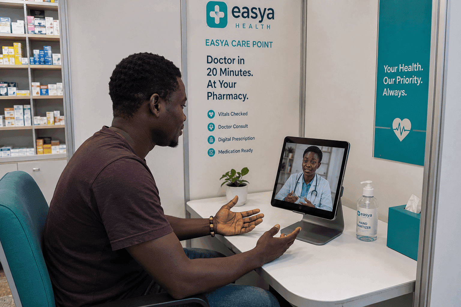 Doctor consulting with a patient at a Care Point