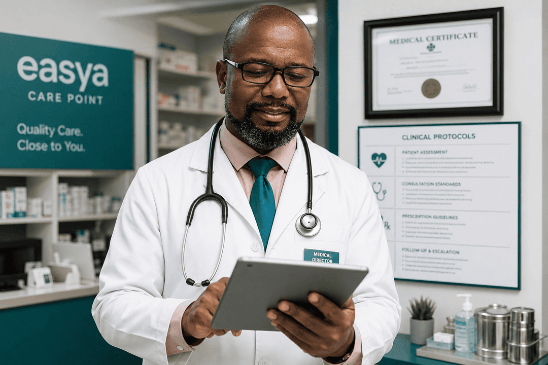 Doctor in consultation with patient
