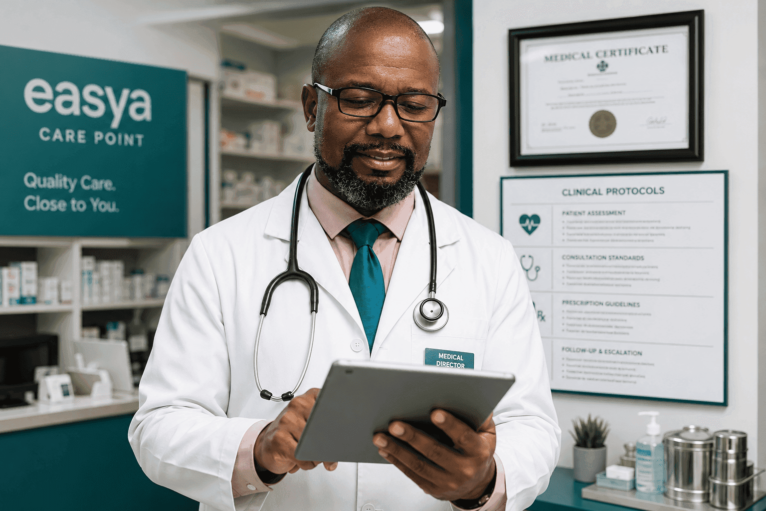 Doctor consulting with patient at Care Point